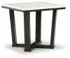 Ashley Furniture T770-2 Fostead - Square End Table - White / Espresso