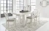 Ashley Furniture D642/32/124(3) Robbinsdale - 7 Pc. - Rectangular Counter Height Dining Extension Table, 6 Barstools - Antique White