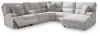Ashley Furniture 93605S1 Ashley Furniture 93605S1 Acklen Place - 6-Piece Power Reclining Sectional With Raf Power Reclining Back Chaise - Pewter