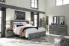 Ashley Furniture B221/46/58/56S/95/B100-14 Ashley Furniture B221/46/58/56S/95/B100-14 Baystorm - 5 Pc. - Chest, King Panel Bed with 2 Storage Drawers - Gray
