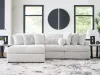 Ashley Furniture PC59106S7 Ashley Furniture PC59106S7 Cuddle Plush - 3-Piece Sectional With Armless Chaise And RAF Corner Chair - Arctic
