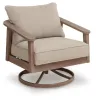 Ashley Furniture PCP428-821 Harmony Headlands - Swivel Lounge With Cushion - Natural / Gray