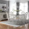 Liberty Furniture 244-CD-5LTS Magnolia Manor - 5 Piece Leg Table Set - Antique White & Weathered Bark