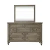 Liberty Furniture 615-BR-DM Liberty Furniture 615-BR-DM Americana Farmhouse - Dresser & Mirror - Dusty Taupe