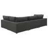 CoasterEssence 551324-SETA Serene - Upholstered 4 Piece Modular Sectional Sofa - Charcoal