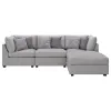 CoasterElevations 551511-S4A Cambria - Upholstered 4 Piece Modular Sectional Sofa - Gray