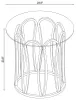 CoasterEssence 708057 Monett - Round Glass Top Side End Table - Chocolate Chrome