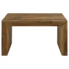 Coaster Fine Furniture 708418 Odilia - Square Solid Wood Coffee Table - Auburn