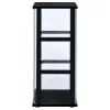 CoasterEveryday 950179 Cyclamen - 3-Shelf Clear Glass Curio Display Cabinet - Black