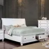 Furniture of America CM7590WH-CK-BED Castor - California King Bed - White