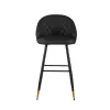 New Classic SAF199-BS-BLK Oliver - Vegan Leather Bar Chair (Set of 2) - Black