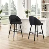 New Classic SAF199-BS-BLK Oliver - Vegan Leather Bar Chair (Set of 2) - Black