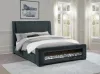 Coaster Fine Furniture 305821KW Preston - Upholstered California King Audio Flame Visualizer Bed - Blue