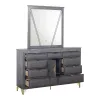New Classic 00-B1826-DM New Classic 00-B1826-DM Symmetry - Dresser & Mirror - Gray