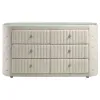 Coaster Fine Furniture 360113 Sonya - 6-Drawer Upholstered Bedroom Dresser - Ivory