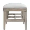 Riverside Furniture 79255 Bennett - Upholstered Dining Bench - Frosted Gray