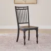Liberty Furniture 244B-C4000S Liberty Furniture 244B-C4000S Magnolia Manor - Spindle Back Side Chair - Weathered Bark & Antique Black