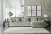Ashley Furniture 21105S9 Ashley Furniture 21105S9 Lindyn - 3-Piece Sectional With Raf Corner Chaise - Fog