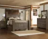 Ashley Furniture B251/31/36/67/64/98/92 Ashley Furniture B251/31/36/67/64/98/92 Juararo - 6 Pc. - Dresser, Mirror, Queen Poster Bed, Nightstand - Dark Brown