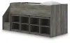 Ashley Furniture B4480B25 Ashley Furniture B4480B25 Frandern - Twin Loft Bed With 2 Bookcase Storages - Gray