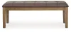 Ashley Furniture PCD592-00 Urbinforte - Large Upholstered Dining Room Bench - Light Brown