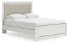 Ashley Furniture PCB3381B2 Zuraleus - Queen Upholstered Panel Platform Bed With Roll Slats - White