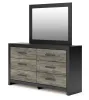 Ashley Furniture PCB1118B1 Ashley Furniture PCB1118B1 Broachmyn - Dresser And Mirror - Black / Gray