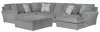 Jackson Furniture Industries 2477/30/62/76/28-28 Glacier - 3 Piece Sectional With RSF Chaise, Comfort Coil Seating, 9 Included Accent Pillows And Cocktail Ottoman - Shark