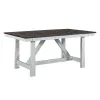 Liberty Furniture 139WH-CD-O5TRS Liberty Furniture 139WH-CD-O5TRS Farmhouse - 5 Piece Trestle Table Set - Two Tone White / Wood Tone