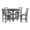 New Classic D3651-52S-GRY Amy - 5 Piece Counter Dining Set - Gray