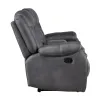 New Classic U2505-25-DGY Morello - Console Loveseat With Dual Recliners - Gray