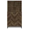 CoasterEveryday 182082 Mendoza - 2 Door Home Bar Cabinet Wine Storage - Rustic Oak
