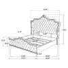 CoasterElevations 223521KW Antonella - Upholstered California King Panel Bed - Ivory