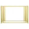CoasterEssence 723609 Adri - Glass Top Entryway Sofa Console Table - Matte Brass