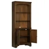 CoasterElevations 881286 Hartshill - 3-Shelf Cabinet Bookcase - Burnished Oak