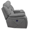 CoasterEssence 600370B1 Higgins - Upholstered LAF Power Loveseat - Gray