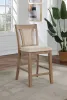 Furniture of America CM3984NT-PC-2PK Upminster - Counter Height Chair (Set of 2) - Natural Tone / Beige