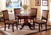 Furniture of America CM3224AC-2PK St. Nicholas - Arm Chair (Set of 2) - Antique Cherry / Beige