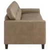 Coaster Fine Furniture 504667 Scotland - Faux Leather Upholstered Track Arm Sofa - Brown