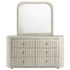 Coaster Fine Furniture 360113M Sonya - 6-Drawer Upholstered Bedroom Dresser With Mirror - Ivory