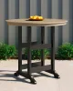 Ashley Furniture P211-613 Fairen Trail - Round Bar Table w/Umb OPT - Black / Driftwood
