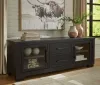Ashley Furniture W841-168 Galliden - Extra Large TV Stand - Black