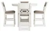 Ashley Furniture D423-223 Erinberg - Dining Room Counter Table Set (Set of 5) - Antique White