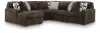 Ashley Furniture 98104S21 Ashley Furniture 98104S21 Midnight-Madness - 5-Piece Sectional With LAF Corner Chaise - Chocolate