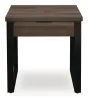 Ashley Furniture T318-2 Wickman Falls - Square End Table - Dark Brown