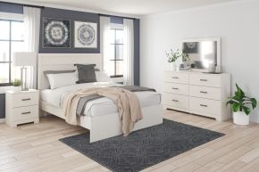 Signature Design by Ashley® B2588/31/36/72/97/92(2) Stelsie - White - 6 Pc. - Dresser, Mirror, King Panel Bed, 2 Nightstands