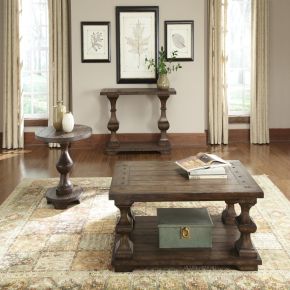 Liberty Furniture 231-OT-3PCS Sedona - 3 Piece Table Set (1 Cocktail 2 End Tables) - Dark Brown