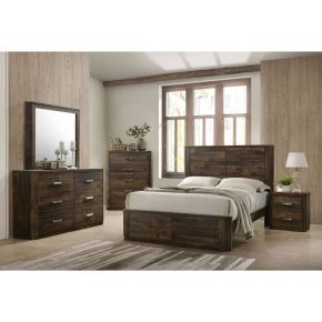 ACME 24850Q ACME 24850Q Elettra - Queen Bed - Rustic Walnut