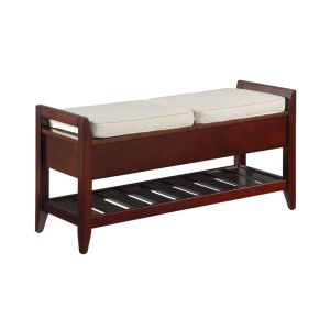 ACME 96772 Belch - Bench - Fabric & Espresso