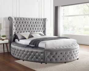 Furniture of America CM7178GY-Q-BED Sansom - Queen Bed - Gray